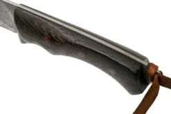 Autine Damascus Kurbads, Wengé, Damast, Fourreau RH Brun, Couteau Outdoor -Spyder Couteau Magasin AT KUR WNG DAM 05 autine v201909