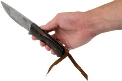 Autine Damascus Kurbads, Wengé, Damast, Fourreau RH Brun, Couteau Outdoor -Spyder Couteau Magasin AT KUR WNG DAM 06 autine v201909