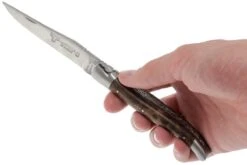 Laguiole En Aubrac 12cm Doubles Platines, Loupe De Noyer, L0712LYI-FSB1 -Spyder Couteau Magasin AUL0712LYI FSB1 07 laguiole en aubrac aul0712lyi fsb1 07