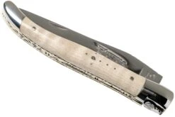 Laguiole En Aubrac 12cm Doubles Platines, érable Ondé Guilloché à La Main L0712EEN1/FSJ1 -Spyder Couteau Magasin AULL0712EEN1 FSJ1 04 laguiole en aubrac