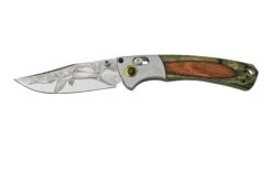 Benchmade Mini Crooked River Mallard Limited Edition Artist Series 15085-2203, Couteau De Poche De Chasse, Casey Underwood Design