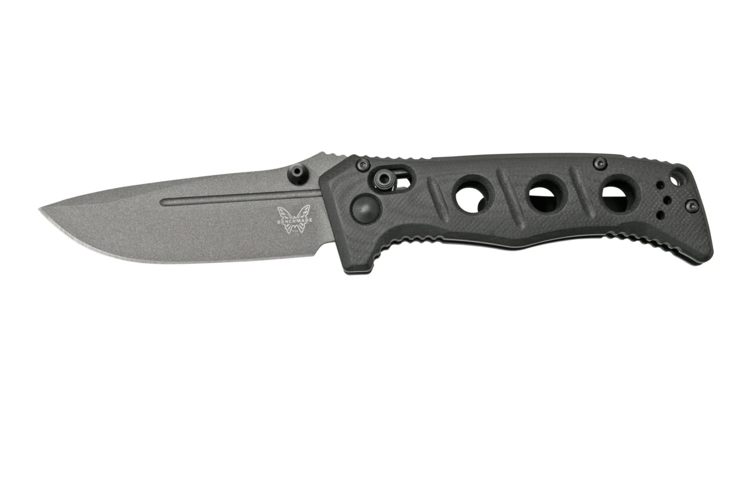 Benchmade 273GY-1 Sibert Mini Adamas Black G10, Tungsten Grey Couteau De Poche, Shane Sibert Design 3 Benchmade 273GY-1 Sibert Mini Adamas Black G10, Tungsten Grey Couteau De Poche, Shane Sibert Design