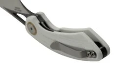 Bestech Bihai Grey DLC Stonewashed Satin, White G10 BG53E Couteau De Poche, Ostap Hel Design -Spyder Couteau Magasin BHBG53E 04 bestech