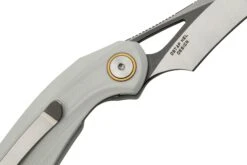 Bestech Bihai Grey DLC Stonewashed Satin, White G10 BG53E Couteau De Poche, Ostap Hel Design -Spyder Couteau Magasin BHBG53E 05 bestech