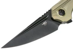 Bestech Vigil BT2201E Gold Blasted Titanium, Black Couteau De Poche, Kombou Design -Spyder Couteau Magasin BHBT2201E 03 bestech
