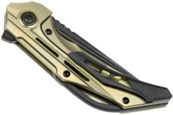 Bestech Vigil BT2201E Gold Blasted Titanium, Black Couteau De Poche, Kombou Design -Spyder Couteau Magasin BHBT2201E 04 bestech