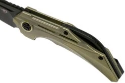 Bestech Vigil BT2201E Gold Blasted Titanium, Black Couteau De Poche, Kombou Design -Spyder Couteau Magasin BHBT2201E 07 bestech