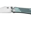 Bestech Icarus BT2302E Satin M390 Blue Stonewash Titanium, Couteau De Poche