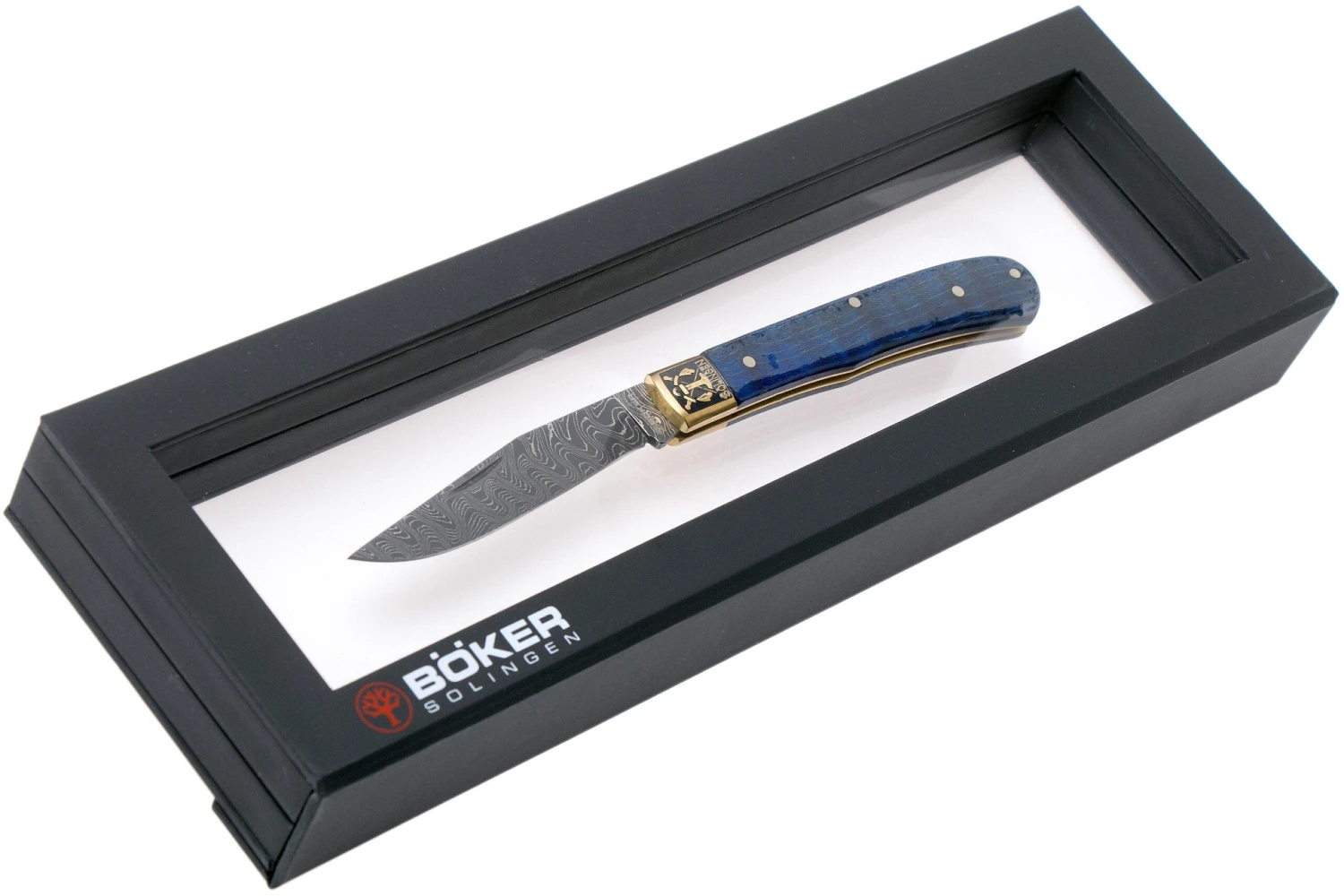 Böker Trapper Uno Annual 2021 Damascus 1132021DAM Limited Edition Couteau De Poche 10 Böker Trapper Uno Annual 2021 Damascus 1132021DAM Limited Edition Couteau De Poche – Image 8