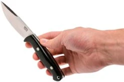 Bark River North Country EDC CPM 154, Black Canvas Micarta, Mosaic Pins -Spyder Couteau Magasin BRK02 054BRKC MP 06 bark river brk02 054brkc mp 06