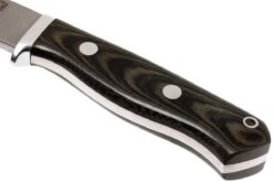 Bark River GamesKeeper A2, Black Green Linen Micarta, Brown Sheath -Spyder Couteau Magasin BRK02 121BGL 04 bark river brk02 121bgl 04