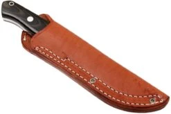 Bark River GamesKeeper A2, Black Green Linen Micarta, Brown Sheath -Spyder Couteau Magasin BRK02 121BGL 07 bark river brk02 121bgl 07
