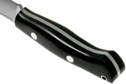 Bark River Aurora Hunter CPM 3V, Black Canvas Micarta, Brown Sheath -Spyder Couteau Magasin BRK06 128BRKC 04 bark river knives