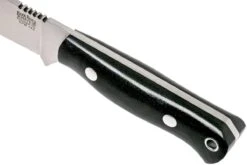 Bark River Bravo Necker II CPM 154CM, Black Canvas Micarta, Brown Sheath -Spyder Couteau Magasin BRK07 002BRKC 05 bark river brk07 002brkc 05