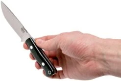 Bark River Bravo Necker II CPM 154CM, Black Canvas Micarta, Brown Sheath -Spyder Couteau Magasin BRK07 002BRKC 06 bark river brk07 002brkc 06