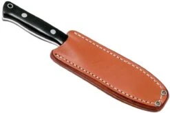 Bark River Bravo Necker II CPM 154CM, Black Canvas Micarta, Brown Sheath -Spyder Couteau Magasin BRK07 002BRKC 07 bark river brk07 002brkc 07