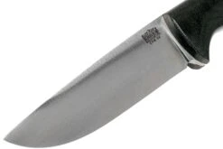 Bark River Bravo 1 LT Hunter CPM 3V, Black Canvas Micarta, Brown Sheath -Spyder Couteau Magasin BRK07 121BRKC 03 bark river knives