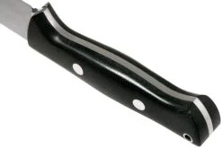 Bark River Bravo 1 LT Hunter CPM 3V, Black Canvas Micarta, Brown Sheath -Spyder Couteau Magasin BRK07 121BRKC 04 bark river knives