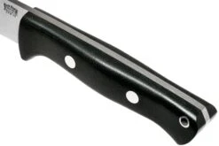 Bark River Bravo 1 LT Hunter CPM 3V, Black Canvas Micarta, Brown Sheath -Spyder Couteau Magasin BRK07 121BRKC 05 bark river knives