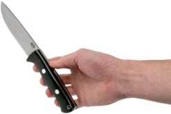 Bark River Bravo 1 LT Hunter CPM 3V, Black Canvas Micarta, Brown Sheath -Spyder Couteau Magasin BRK07 121BRKC 06 bark river knives