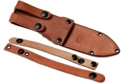 Bark River Bravo 1 LT Hunter CPM 3V, Black Canvas Micarta, Brown Sheath -Spyder Couteau Magasin BRK07 121BRKC 08 bark river knives