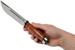 Bark River Quartermaster CPM 3V, Stacked Leather -Spyder Couteau Magasin BRK07 229SDL 06 bark river knives