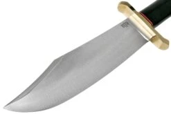 Bark River V-44 Bowie A2 Black Canvas Micarta, Brass Double Quillion, Couteau Bowie -Spyder Couteau Magasin BRK08 231BKC BDQ 03 bark river knives
