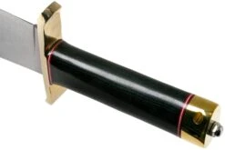 Bark River V-44 Bowie A2 Black Canvas Micarta, Brass Double Quillion, Couteau Bowie -Spyder Couteau Magasin BRK08 231BKC BDQ 04 bark river knives