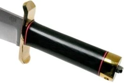 Bark River V-44 Bowie A2 Black Canvas Micarta, Brass Double Quillion, Couteau Bowie -Spyder Couteau Magasin BRK08 231BKC BDQ 05 bark river knives