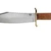 Bark River V-44 Bowie A2 Stacked Leather, Brass Double Quillion, Couteau Bowie
