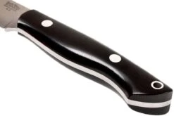 Bark River Mini Kalahari A2, Black Canvas Micarta, Brown Sheath -Spyder Couteau Magasin BRK12 012BRKC 04 bark river brk12 012brkc 04