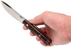 Bark River Mini Kalahari A2, Macassar Ebony, Brown Sheath -Spyder Couteau Magasin BRK12 012MAK 06 bark river brk12 012mak 06