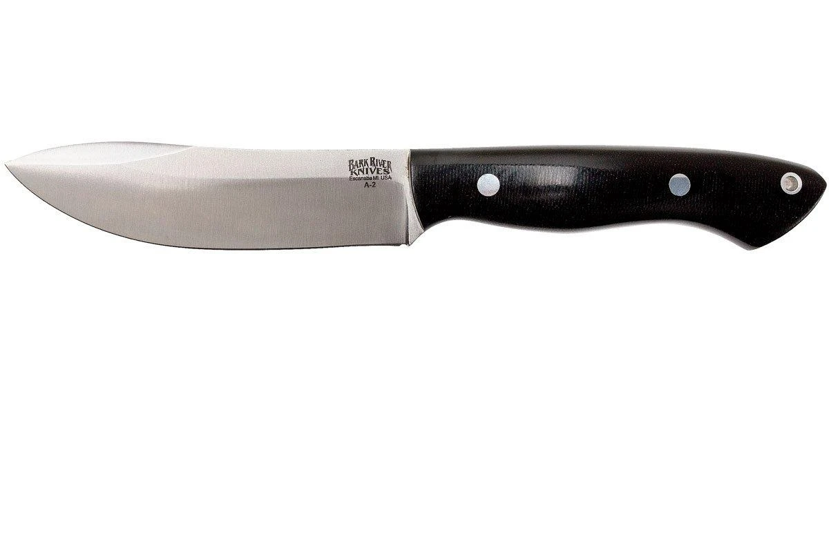 Bark River Kalahari Hunter A2, Black Canvas Micarta, Brown Sheath 3 Bark River Kalahari Hunter A2, Black Canvas Micarta, Brown Sheath