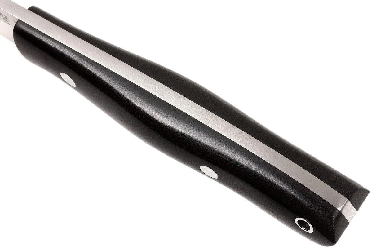 Bark River Kalahari Hunter A2, Black Canvas Micarta, Brown Sheath 7 Bark River Kalahari Hunter A2, Black Canvas Micarta, Brown Sheath – Image 5