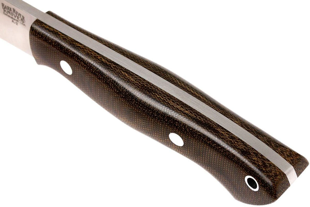 Bark River Kalahari Hunter A2, Green Canvas Micarta, Brown Sheath 7 Bark River Kalahari Hunter A2, Green Canvas Micarta, Brown Sheath â Image 5