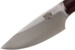 Bark River Kalahari Bushman A2, Maroon Linen Micarta, Brown Sheath -Spyder Couteau Magasin BRK12 116MNL 03 bark river brk12 116mnl 03