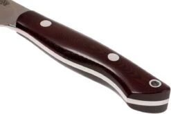 Bark River Kalahari Bushman A2, Maroon Linen Micarta, Brown Sheath -Spyder Couteau Magasin BRK12 116MNL 04 bark river brk12 116mnl 04