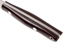 Bark River Kalahari Bushman A2, Maroon Linen Micarta, Brown Sheath -Spyder Couteau Magasin BRK12 116MNL 05 bark river brk12 116mnl 05