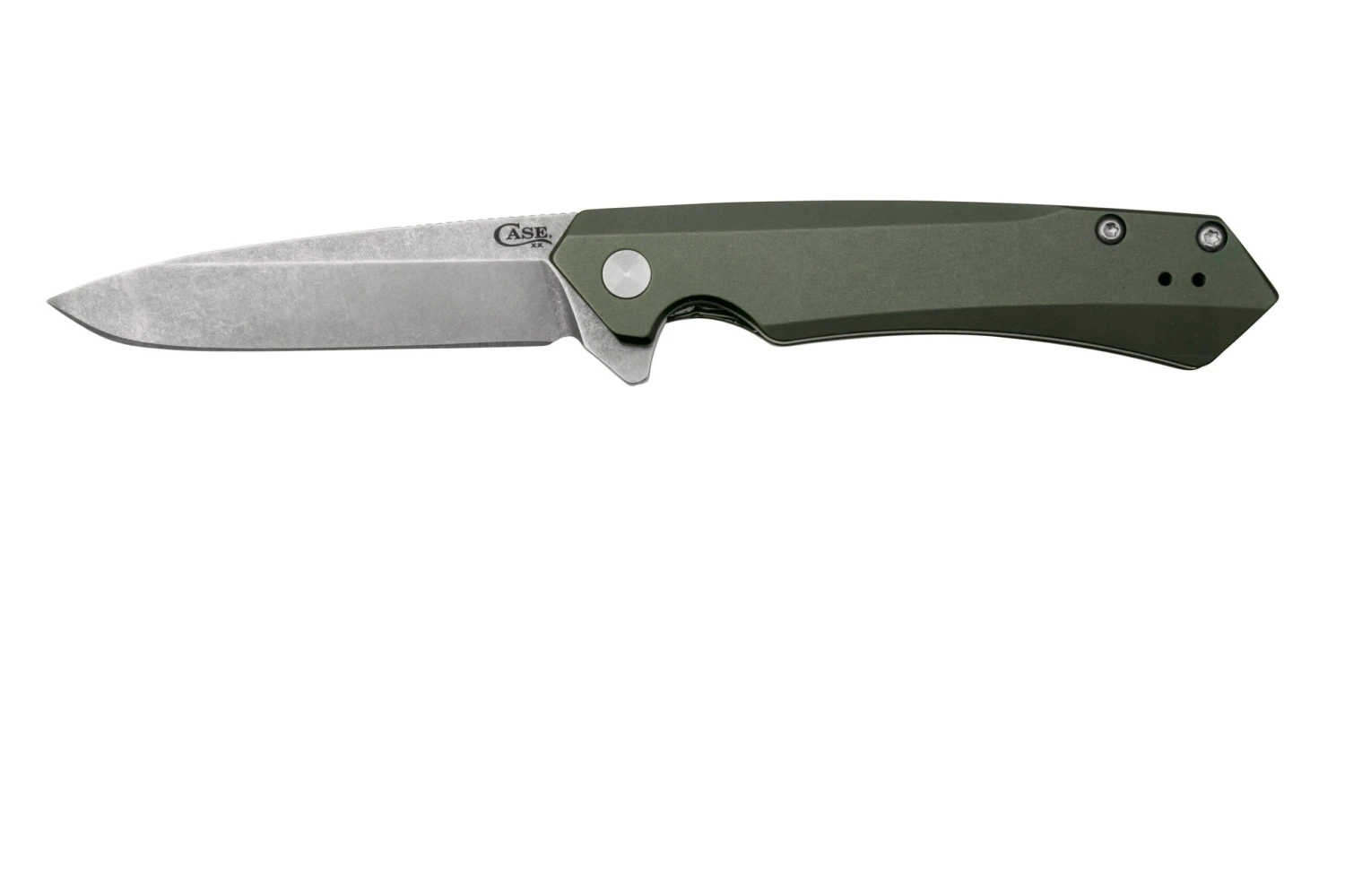 Case Kinzua Spearpoint, OD Green Anodized Aluminum, S35VN, 64659 Couteau De Poche 3 Case Kinzua Spearpoint, OD Green Anodized Aluminum, S35VN, 64659 Couteau De Poche