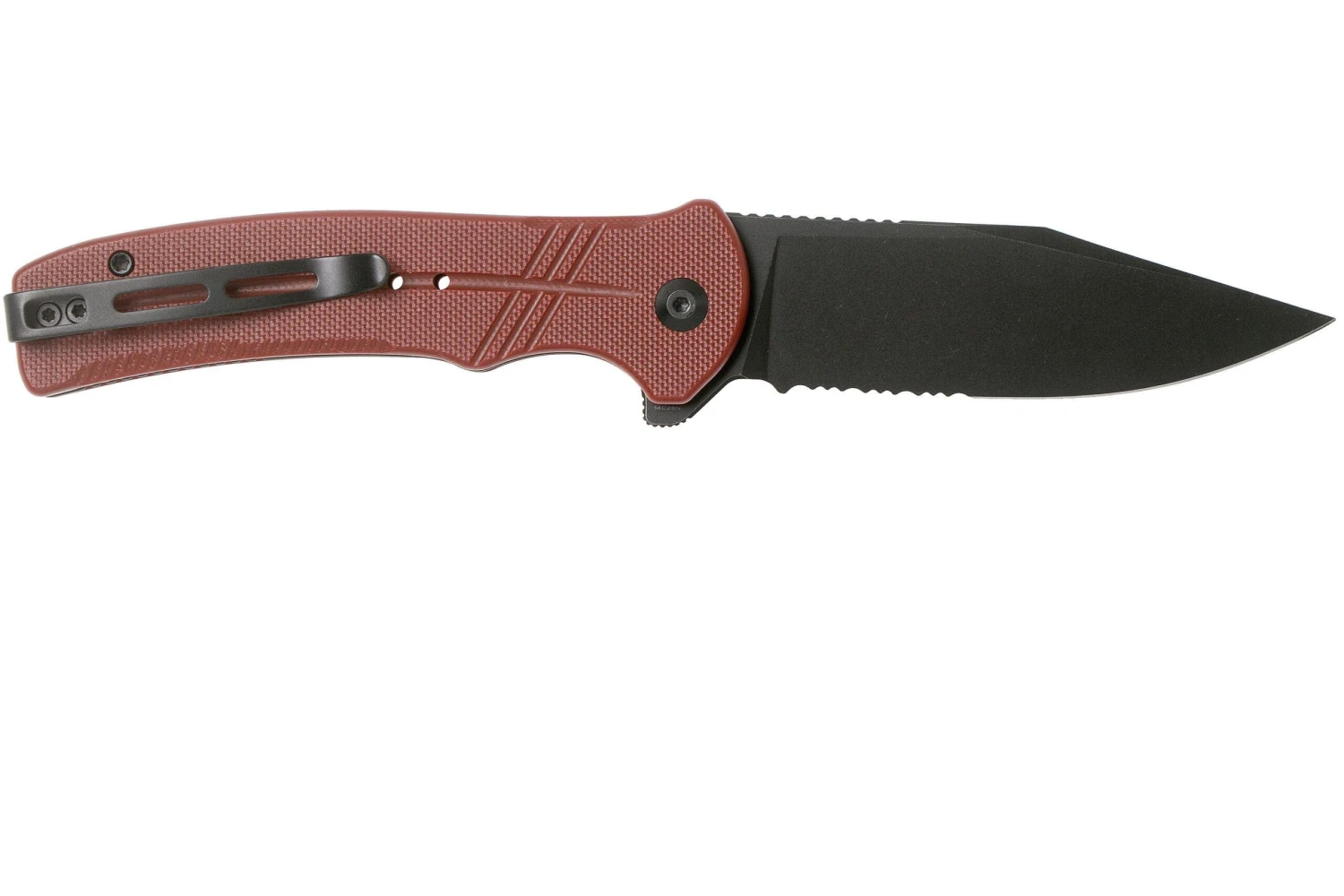 Civivi Cogent C20038E-2 Blackwashed Serrated Edge, Burgundy G10 Couteau De Poche 4 Civivi Cogent C20038E-2 Blackwashed Serrated Edge, Burgundy G10 Couteau De Poche – Image 2