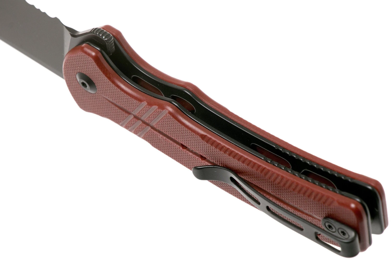 Civivi Cogent C20038E-2 Blackwashed Serrated Edge, Burgundy G10 Couteau De Poche 7 Civivi Cogent C20038E-2 Blackwashed Serrated Edge, Burgundy G10 Couteau De Poche – Image 5