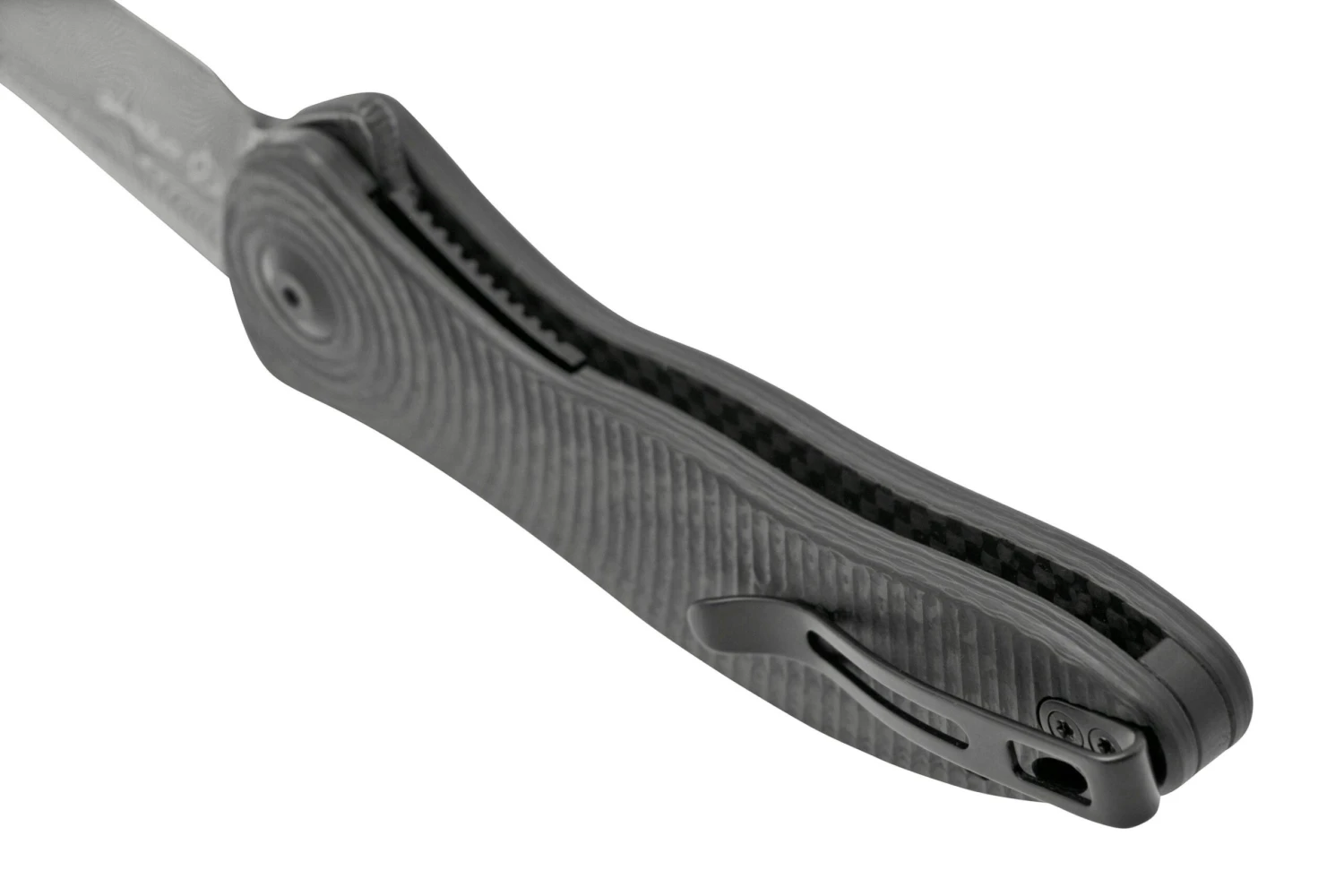 Civivi Synergy 3 Tanto C20075B-DS1 Damascus, Black G10, Carbonfiber Couteau De Poche, Design Jim O'Young 6 Civivi Synergy 3 Tanto C20075B-DS1 Damascus, Black G10, Carbonfiber Couteau De Poche, Design Jim O'Young – Image 4