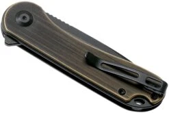 Civivi Elementum Tanto C907T-A Black, Hand Rubbed Brass Couteau De Poche -Spyder Couteau Magasin CIC907T A 04 civivi
