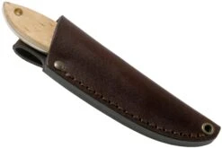 Brisa Bobtail 80 Curly Birch Handle, 12C27 Scandi, étui En Cuir 9949 -Spyder Couteau Magasin ENZ 9949 06 enzo brisa v202010