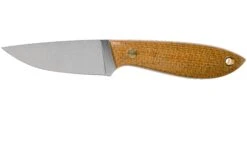 Brisa Bobtail 80 Mustard Micarta Handle, 12C27, Multicarry Sheath 9951