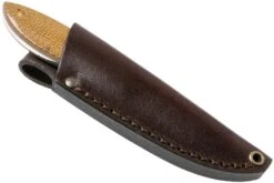 Brisa Bobtail 80 Mustard Micarta Handle, 12C27, étui En Cuir 9952 -Spyder Couteau Magasin ENZ 9952 07 enzo knives