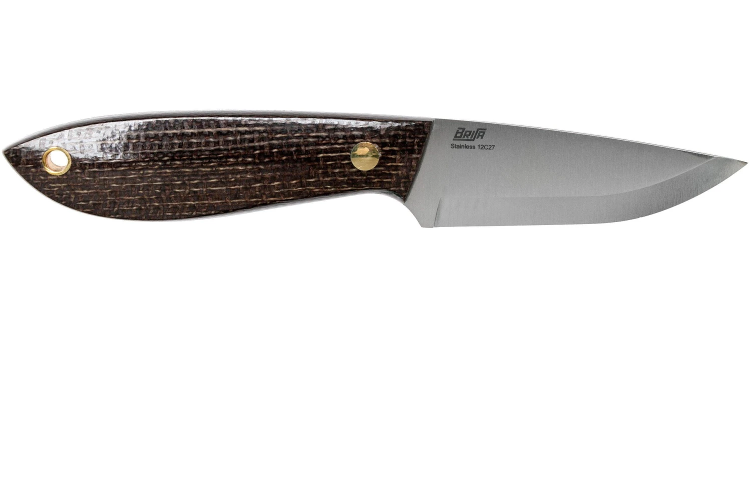 Brisa Bobtail 80 Bison Micarta Handle, 12C27 Scandi, étui En Cuir 9955 4 Brisa Bobtail 80 Bison Micarta Handle, 12C27 Scandi, étui En Cuir 9955 – Image 2