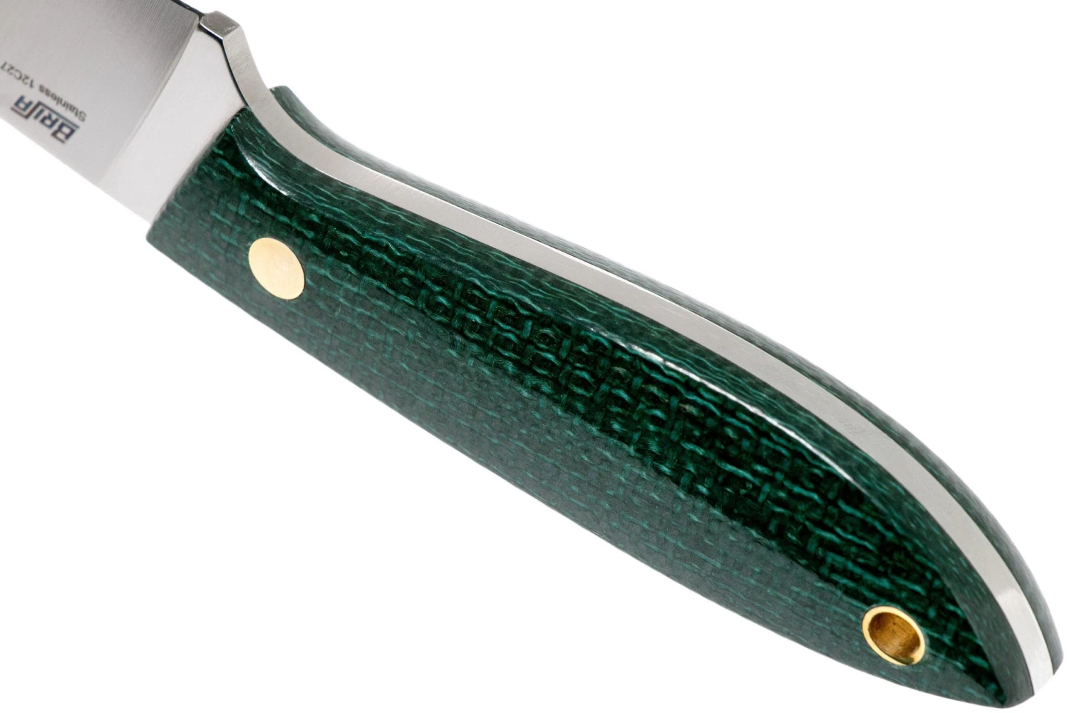 Brisa Bobtail 80 Green Micarta Handle, 12C27, étui En Cuir 9958 6 Brisa Bobtail 80 Green Micarta Handle, 12C27, étui En Cuir 9958 – Image 4