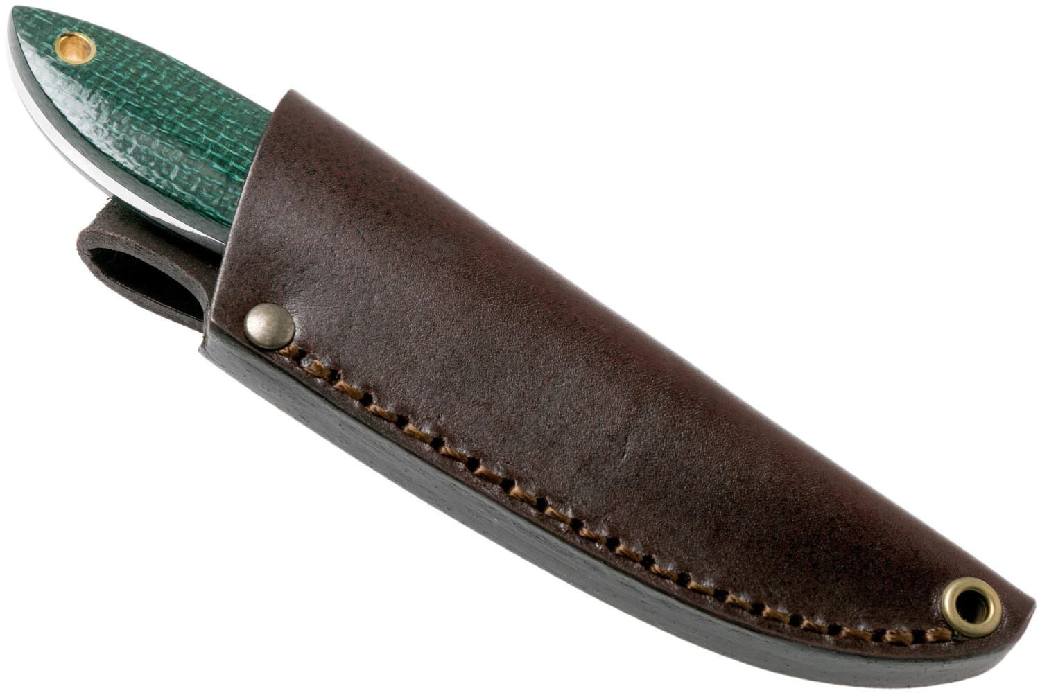 Brisa Bobtail 80 Green Micarta Handle, 12C27, étui En Cuir 9958 9 Brisa Bobtail 80 Green Micarta Handle, 12C27, étui En Cuir 9958 – Image 7