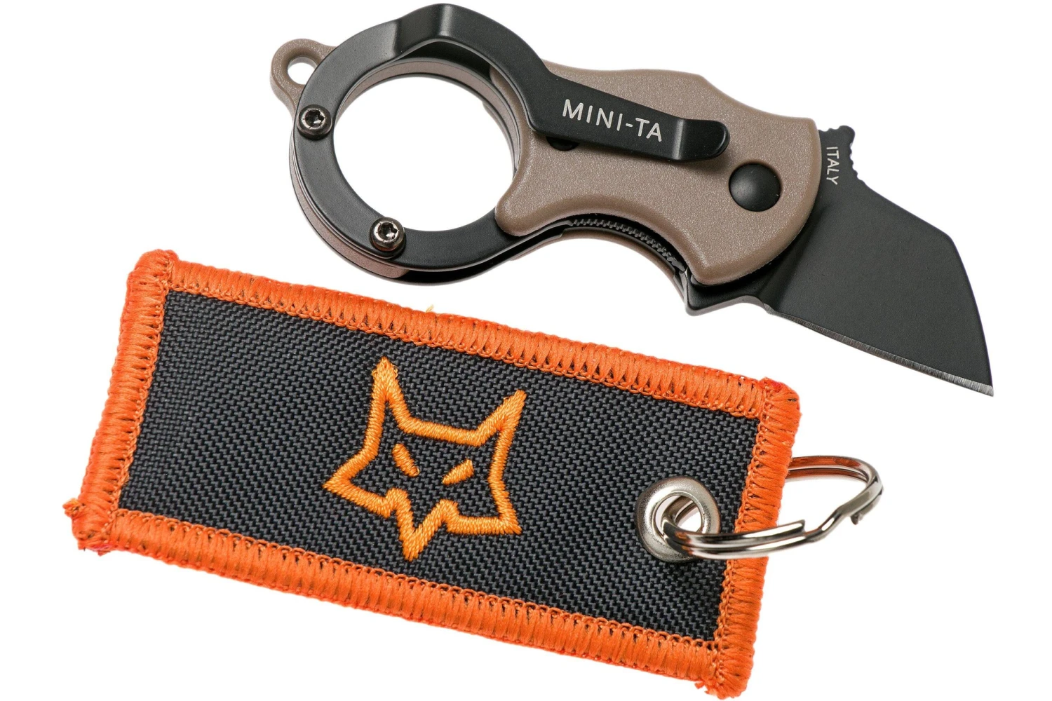Fox Mini-TA FX-536CBB Coyote & Black, Couteau De Poche Porte-clés 4 Fox Mini-TA FX-536CBB Coyote & Black, Couteau De Poche Porte-clés – Image 2